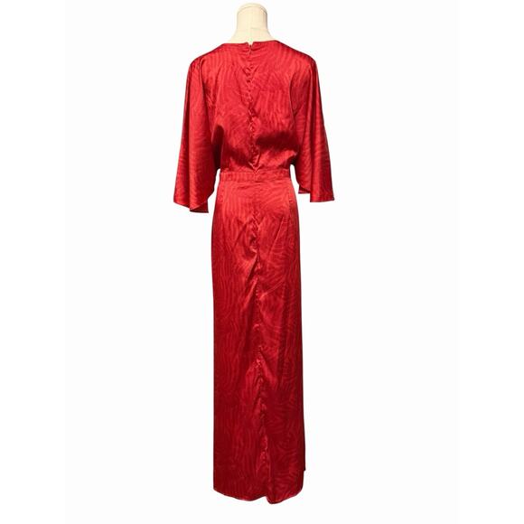 Fe Noel X Target Dress Size 16 Palm Leaf Contrast Print Flutter Sleeve Maxi NWT - Picture 5 of 10